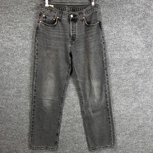 Levi's 501‎ Jeans Womens Gray Wash High Rise Button Fly Straight Leg Denim 27x32